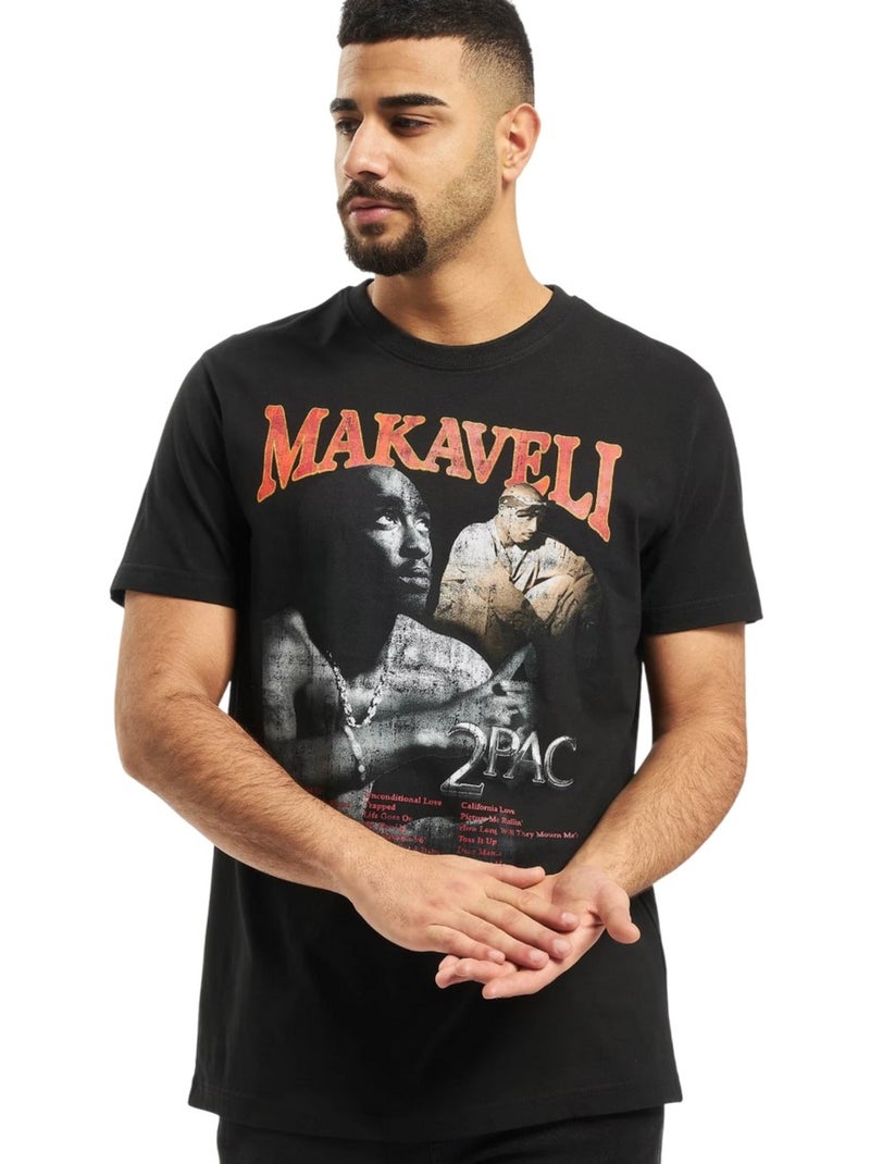 Camiseta makaveli diseño tupac shakur para hombre - mister tee Negro - Kiabi