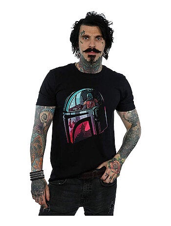 Camiseta mandalore helmet reflection para adultos unisex - star wars: the mandalorian