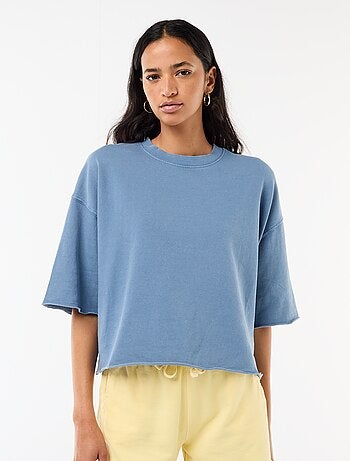 Camiseta manga 3/4 en felpa