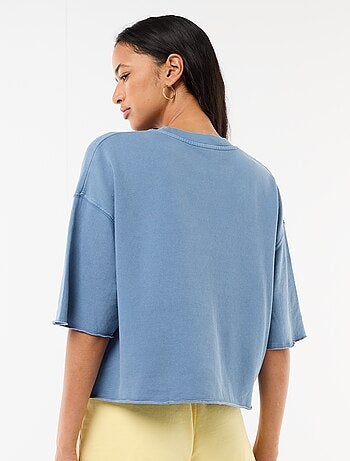 Camiseta manga 3/4 en felpa