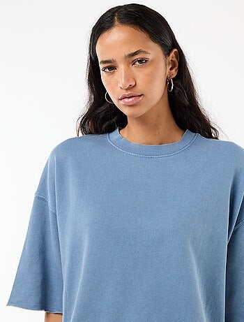 Camiseta manga 3/4 en felpa