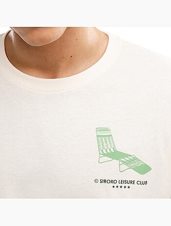Camiseta manga corta algodón orgánico hombre lifestyle hombre life sand