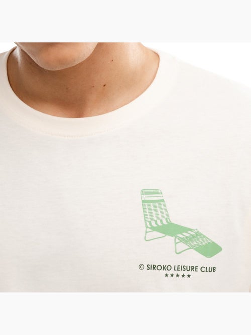 Camiseta manga corta algodón orgánico hombre lifestyle hombre life sand - Kiabi Camiseta manga corta algodón orgánico hombre lifestyle hombre life sand - Kiabi