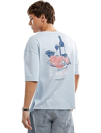 Camiseta manga corta algodón orgánico hombre lifestyle hombre lobster light bl