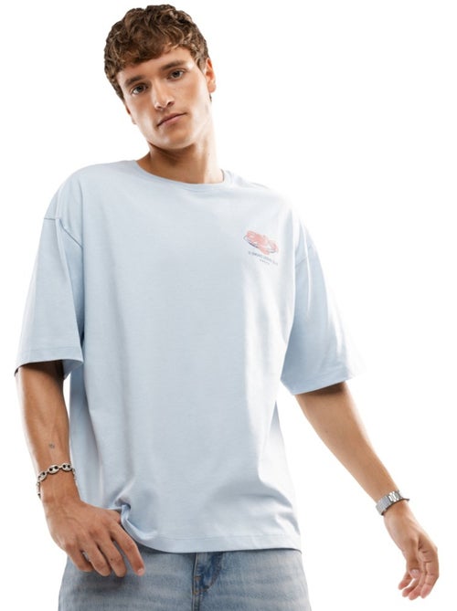 Camiseta manga corta algodón orgánico hombre lifestyle hombre lobster light bl - Kiabi Camiseta manga corta algodón orgánico hombre lifestyle hombre lobster light bl - Kiabi