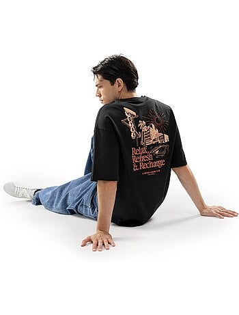 Camiseta manga corta algodón orgánico hombre lifestyle hombre refresh