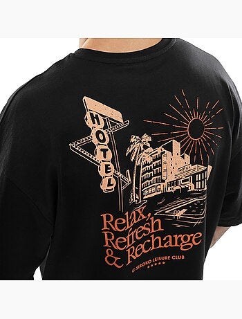 Camiseta manga corta algodón orgánico hombre lifestyle hombre refresh