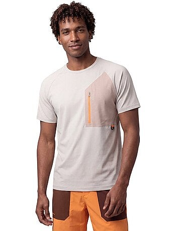 Camiseta manga corta bolsillo montaña hombre hombre waterton sand