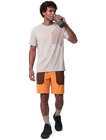 Camiseta manga corta bolsillo montaña hombre hombre waterton sand