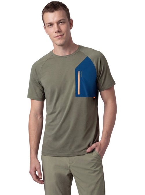 Camiseta manga corta bolsillo montaña hombre hombre waterton - Kiabi
