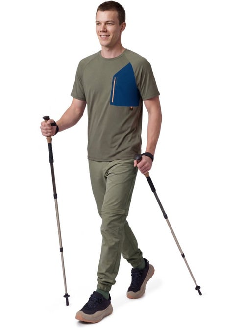 Camiseta manga corta bolsillo montaña hombre hombre waterton - Kiabi