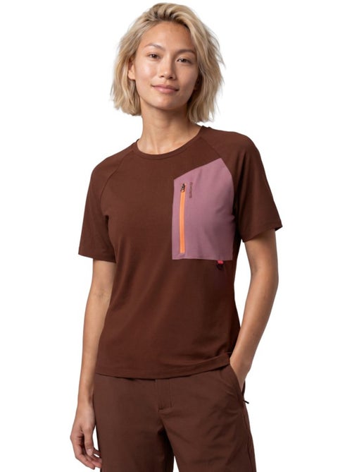 Camiseta manga corta bolsillo montaña mujer mujer waterton-w - Kiabi