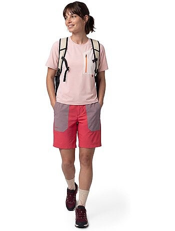 Camiseta manga corta bolsillo montaña mujer mujer waterton-w