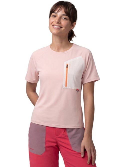 Camiseta manga corta bolsillo montaña mujer mujer waterton-w - Kiabi