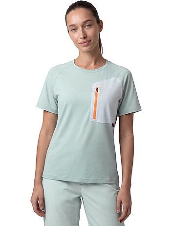 Camiseta manga corta bolsillo montaña mujer mujer waterton-w