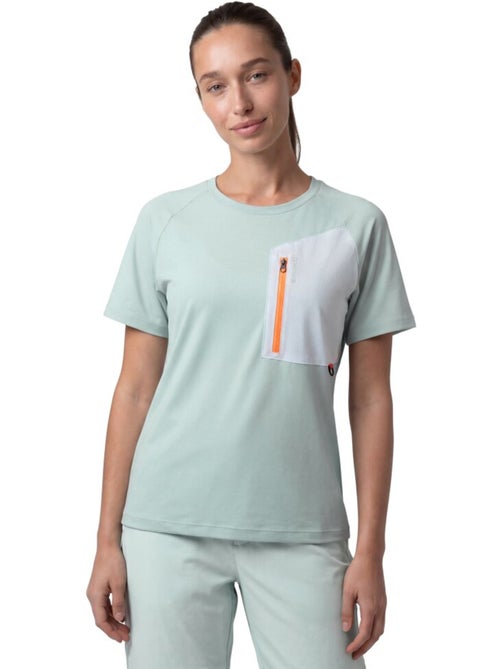 Camiseta manga corta bolsillo montaña mujer mujer waterton-w - Kiabi