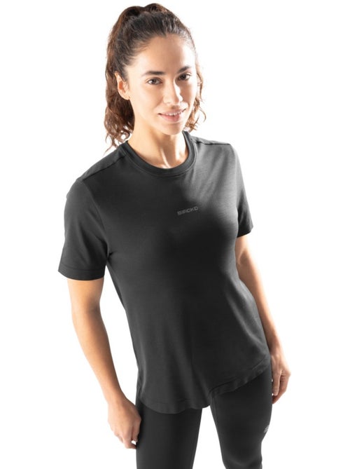 Camiseta manga corta entrenamiento mujer fitness mujer plan - Kiabi