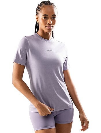 Camiseta manga corta entrenamiento mujer fitness mujer pulau