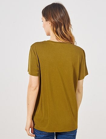 Camiseta manga corta modal - Kiabi