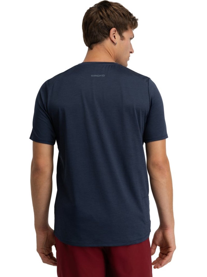 Camiseta manga corta montaña hombre senderismo hombre scout marine Azul - Kiabi