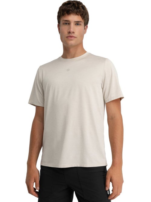 Camiseta manga corta montaña hombre senderismo hombre scout sand - Kiabi