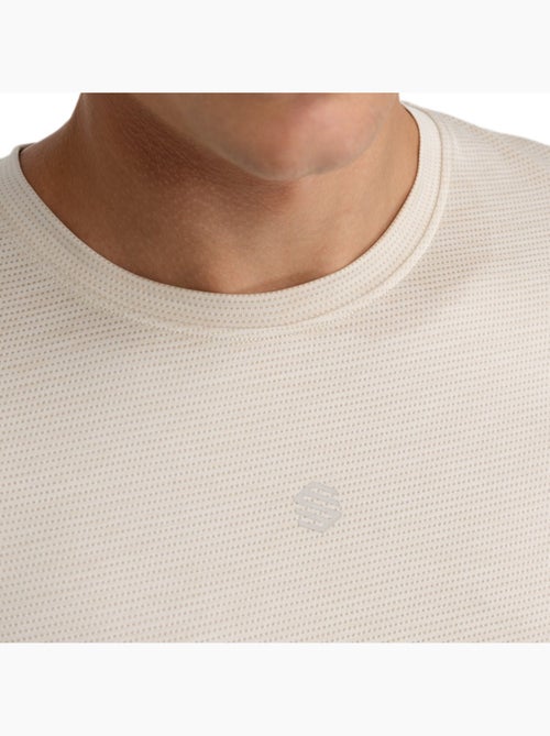 Camiseta manga corta montaña hombre senderismo hombre scout sand - Kiabi