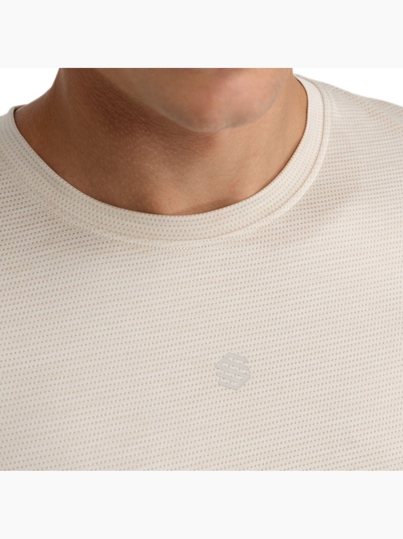 Camiseta manga corta montaña hombre senderismo hombre scout sand Beige - Kiabi