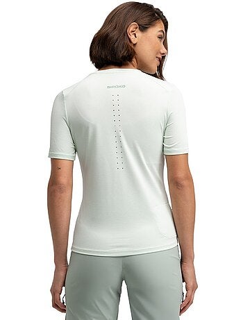 Camiseta manga corta montaña mujer senderismo mujer clarity mint