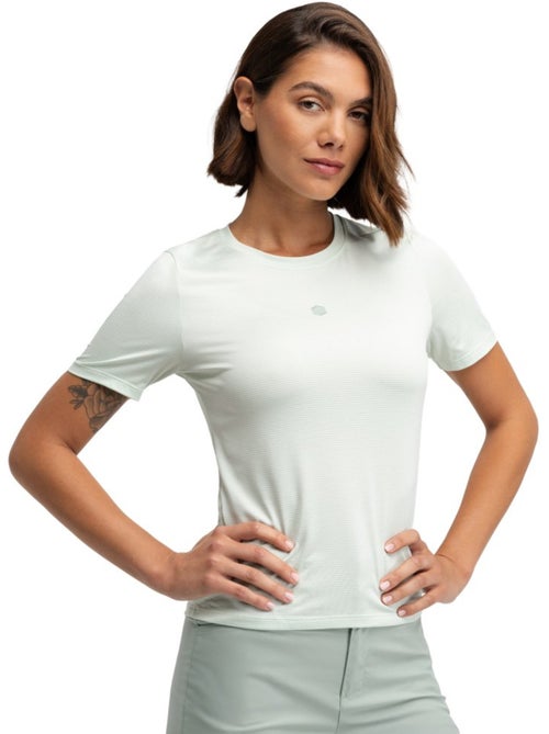 Camiseta manga corta montaña mujer senderismo mujer clarity mint - Kiabi