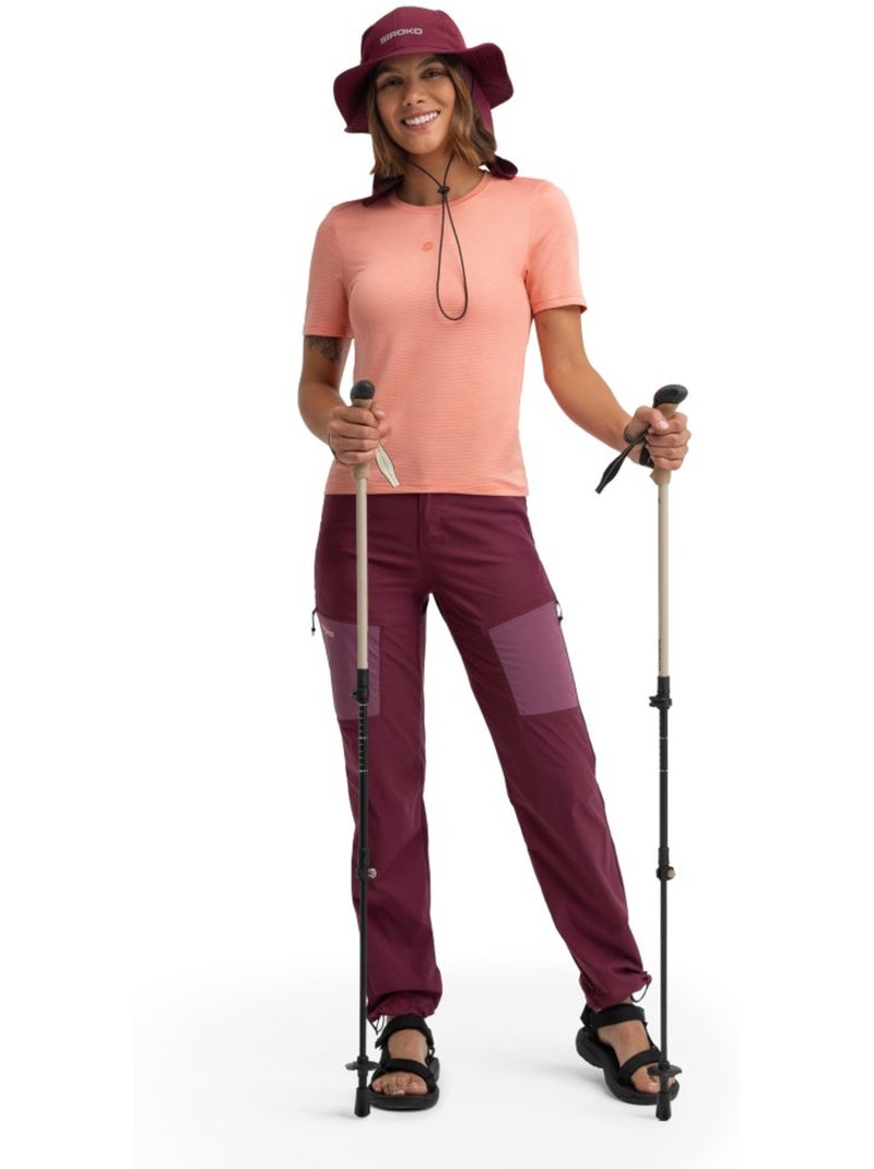 Camiseta manga corta montaña mujer senderismo mujer clarity Rosa - Kiabi