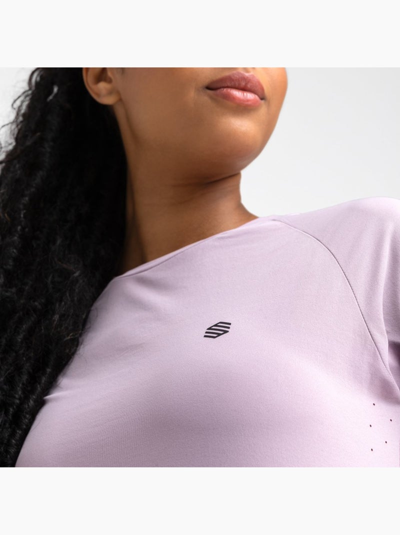 Camiseta manga corta montaña mujer senderismo mujer stave Violeta - Kiabi