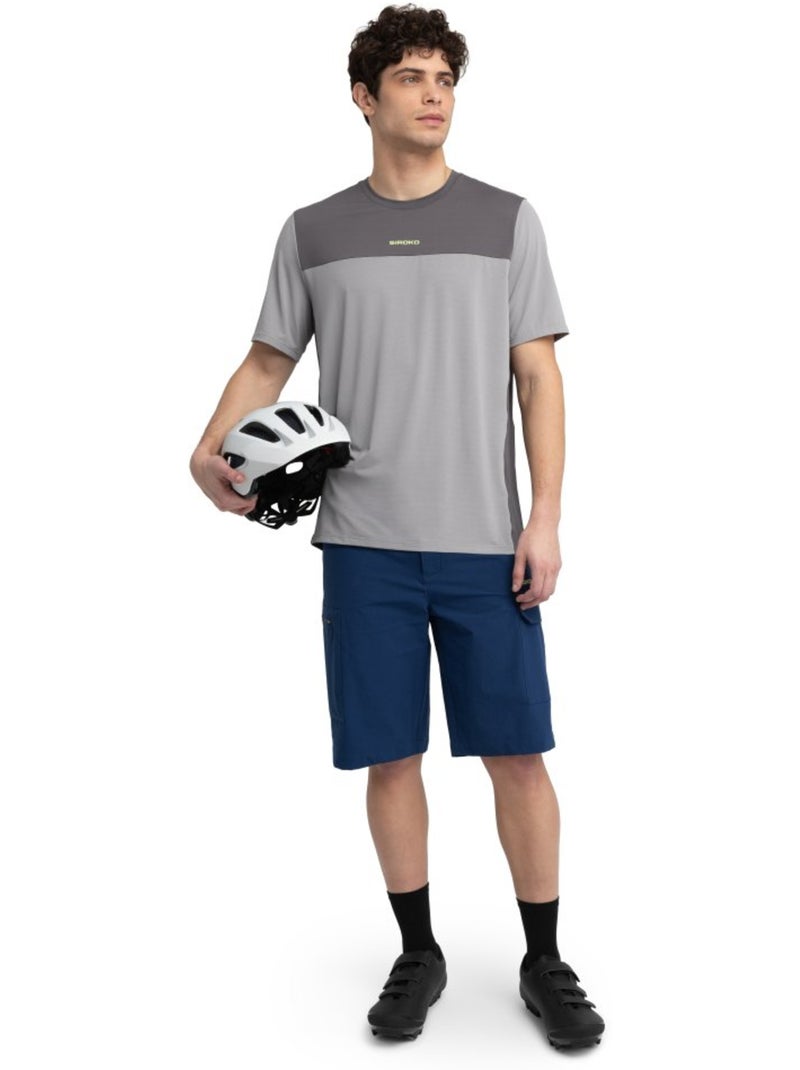 Camiseta manga corta mtb hombre ciclismo hombre mtb berm gray Blanco Gris - Kiabi