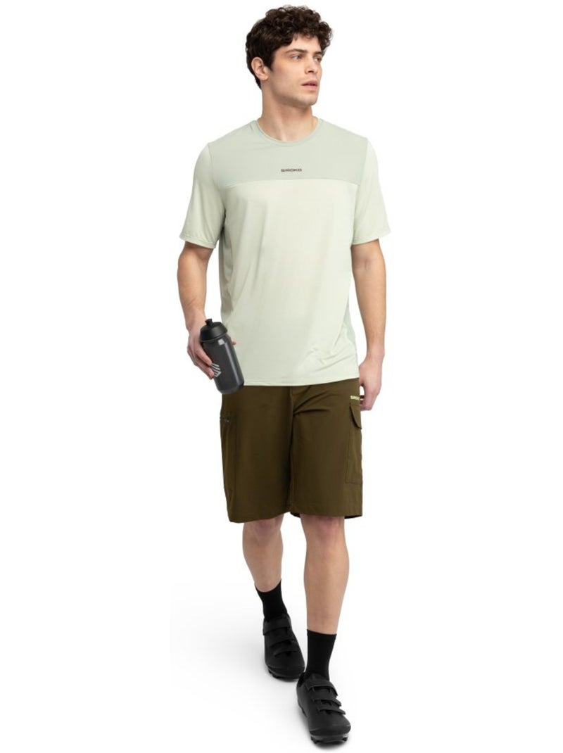 Camiseta manga corta mtb hombre ciclismo hombre mtb berm matcha Verde - Kiabi