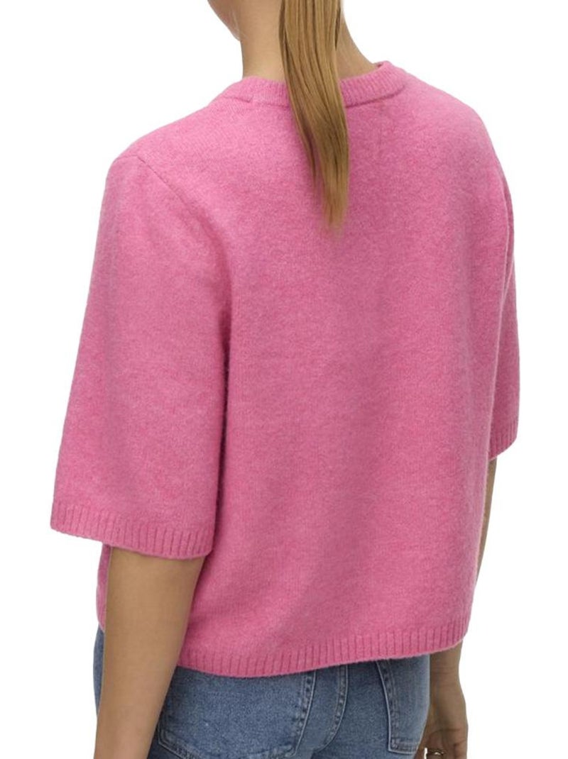 Camiseta Manga Corta Mujer Vero Moda Rosa - Kiabi