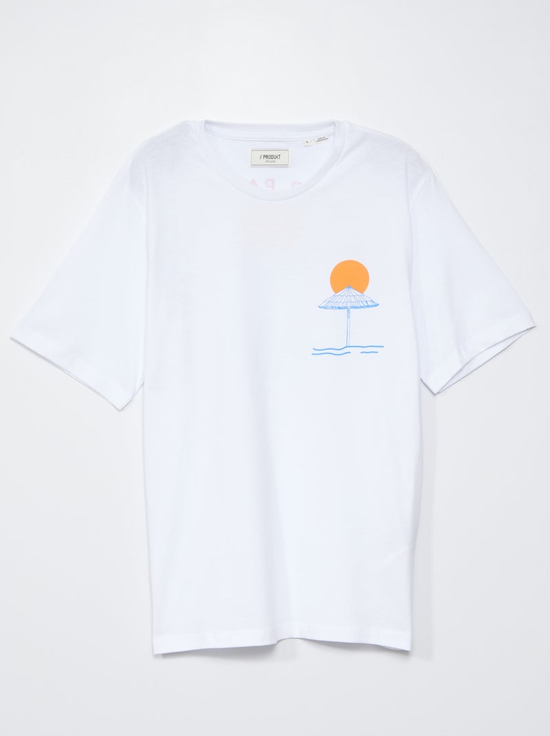 Camiseta manga corta 'Produkt' BLANCO - Kiabi