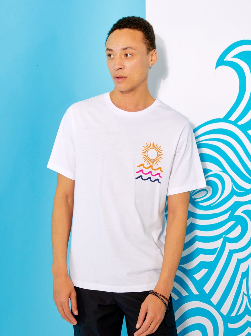 Camiseta manga corta 'Produkt' BLANCO - Kiabi