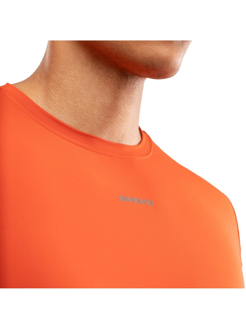 Camiseta manga corta running hombre fitness hombre gate brick Naranja - Kiabi