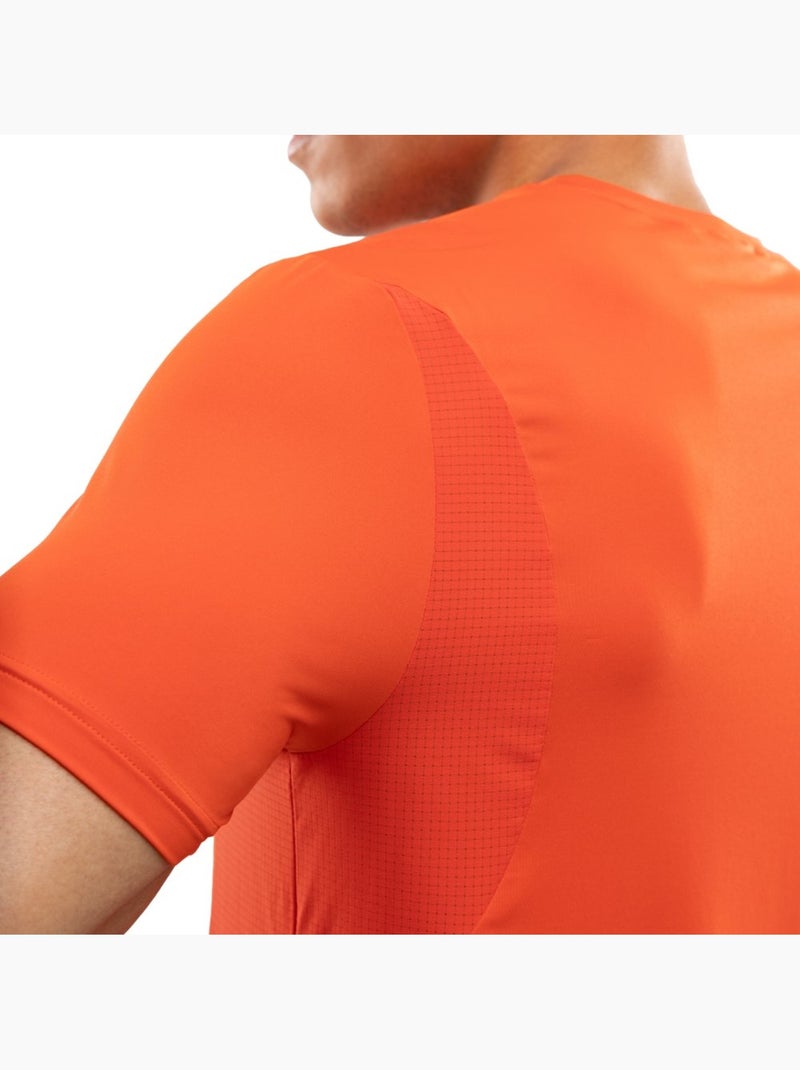 Camiseta manga corta running hombre fitness hombre gate brick Naranja - Kiabi