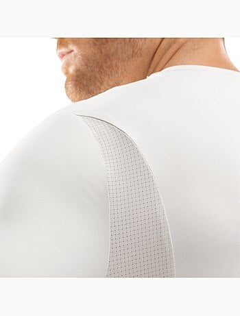 Camiseta manga corta running hombre fitness hombre gate gray