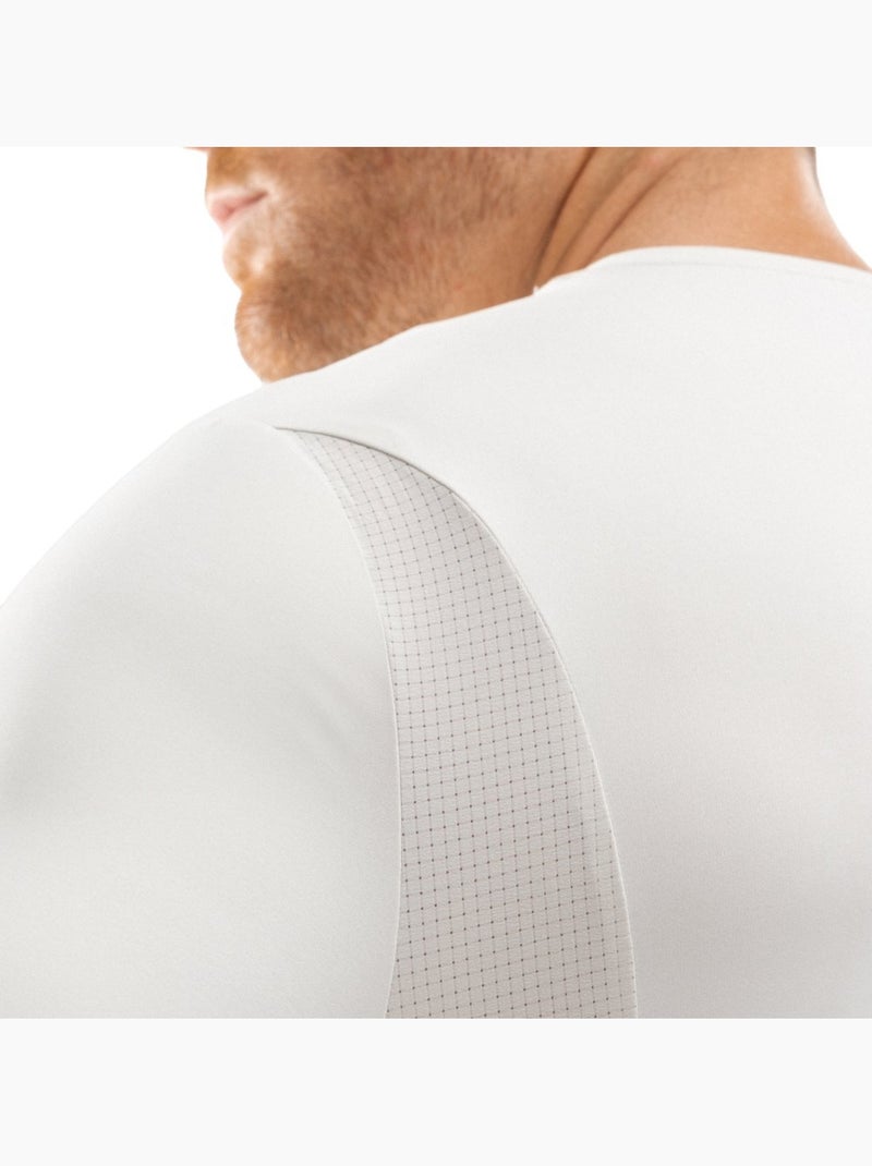 Camiseta manga corta running hombre fitness hombre gate gray Blanco Gris - Kiabi