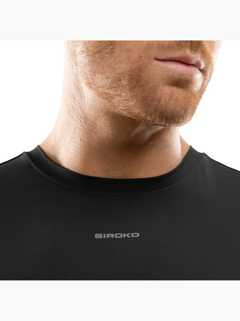 Camiseta manga corta running hombre fitness hombre gate Negro - Kiabi