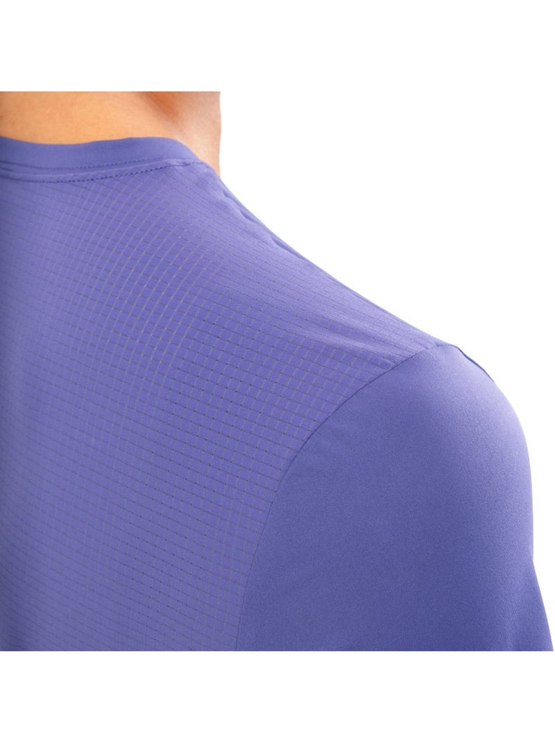 Camiseta manga corta running mujer fitness mujer singapore Azul - Kiabi
