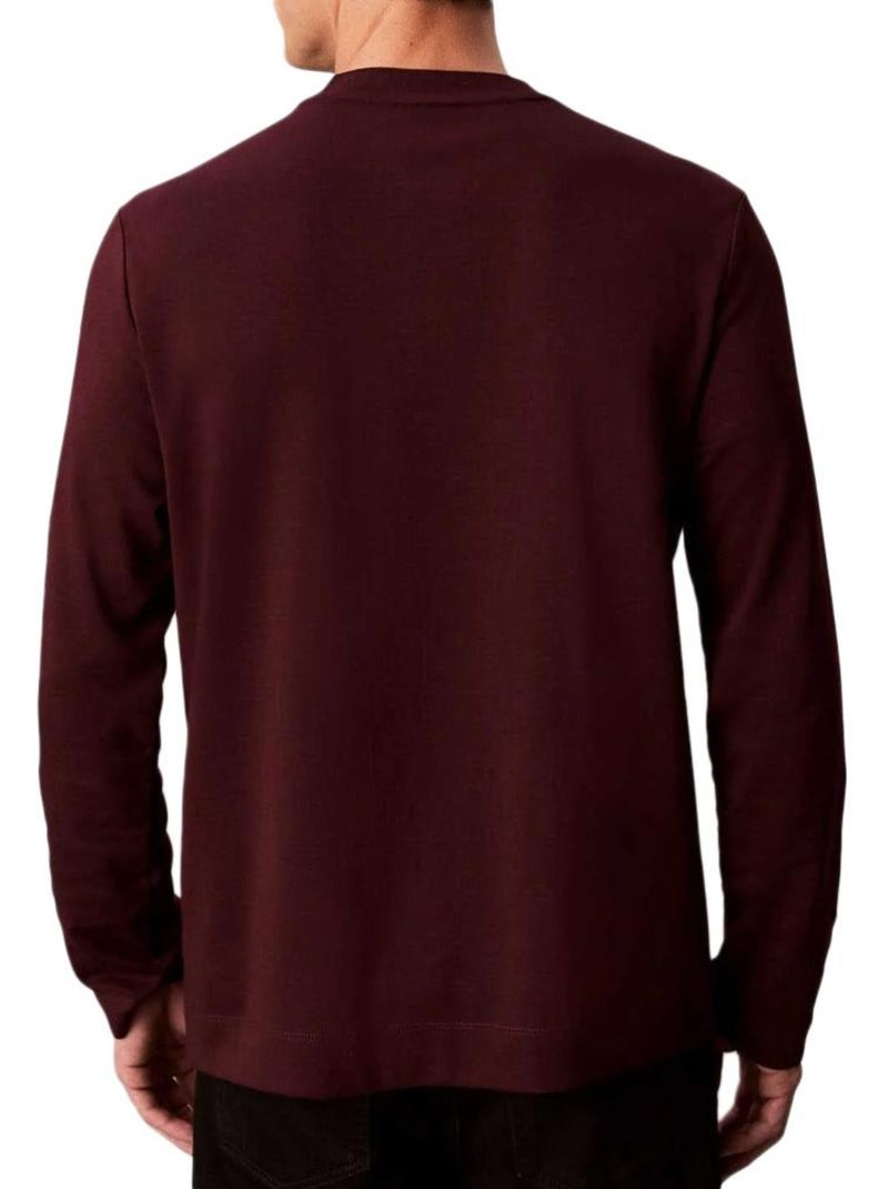 Camiseta Manga Larga Calvin Klein Jeans de Lujo para Hombre Marrón capuchino - Kiabi