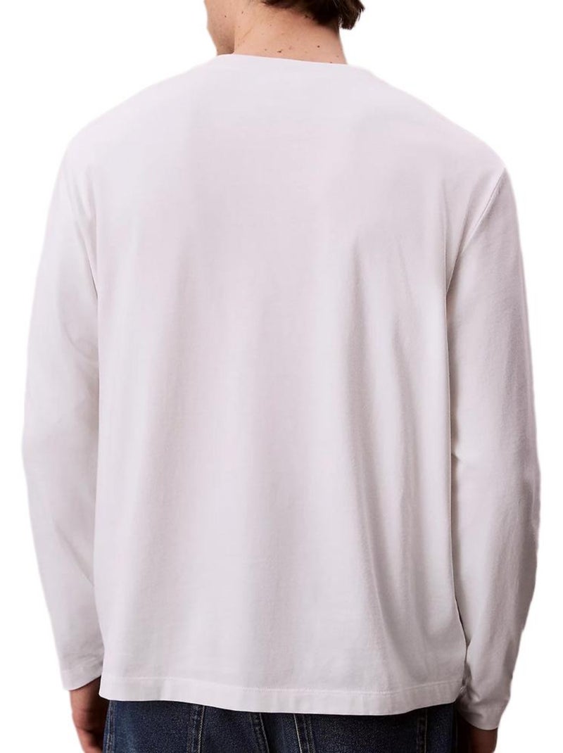 Camiseta Manga Larga Calvin Klein Jeans para Hombre Blanco - Kiabi