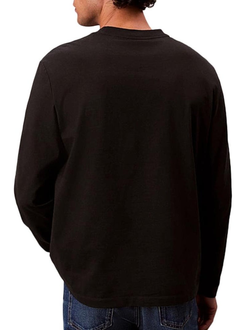 Camiseta Manga Larga Calvin Klein Jeans para Hombre Negro - Kiabi