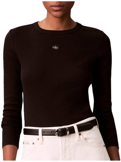 Camiseta Manga Larga Calvin Klein Jeans para Mujer - Kiabi Camiseta Manga Larga Calvin Klein Jeans para Mujer - Kiabi