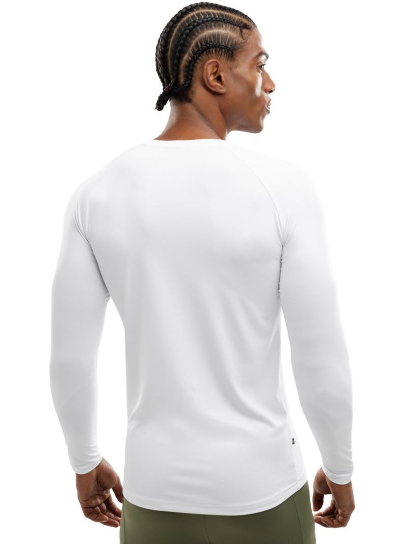 Camiseta manga larga entrenamiento hombre fitness hombre air Blanco - Kiabi
