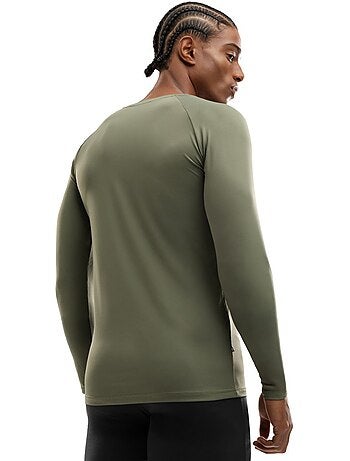 Camiseta manga larga entrenamiento hombre fitness hombre wild