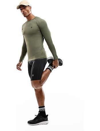 Camiseta manga larga entrenamiento hombre fitness hombre wild