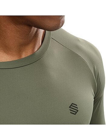 Camiseta manga larga entrenamiento hombre fitness hombre wild